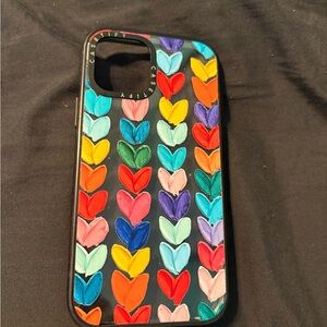 Casetify Red and Pink Heart Pattern iPhone 12 Case